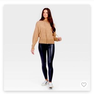 Assets by Spanx Faux Leather Leggings Sz Small